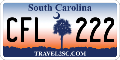 SC license plate CFL222