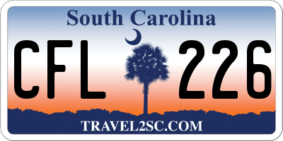 SC license plate CFL226