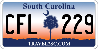 SC license plate CFL229