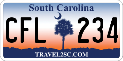 SC license plate CFL234