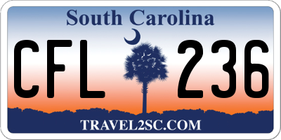 SC license plate CFL236