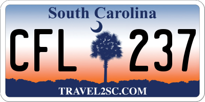 SC license plate CFL237