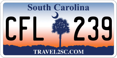 SC license plate CFL239