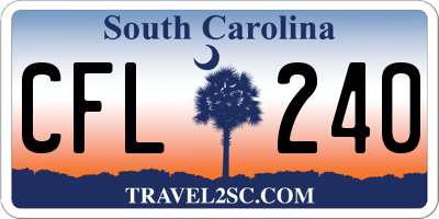 SC license plate CFL240