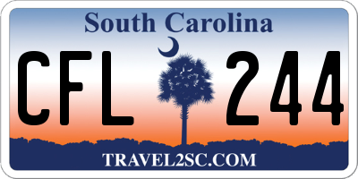 SC license plate CFL244