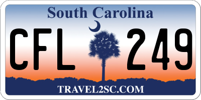 SC license plate CFL249