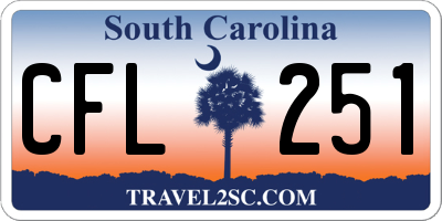 SC license plate CFL251