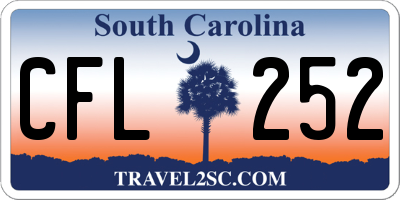 SC license plate CFL252