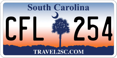 SC license plate CFL254