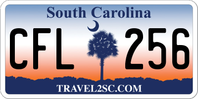 SC license plate CFL256