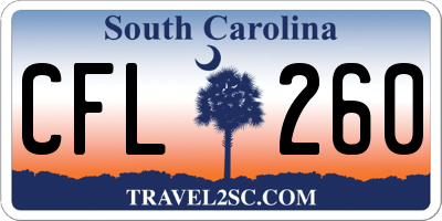 SC license plate CFL260