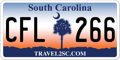 SC license plate CFL266