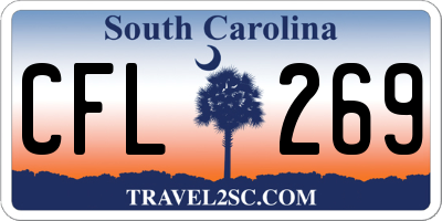 SC license plate CFL269