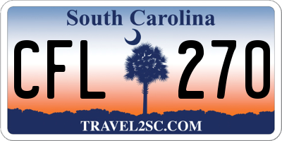 SC license plate CFL270
