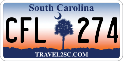 SC license plate CFL274