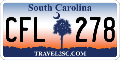SC license plate CFL278