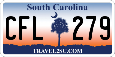 SC license plate CFL279
