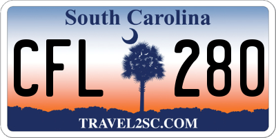 SC license plate CFL280