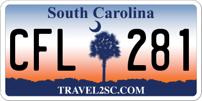 SC license plate CFL281