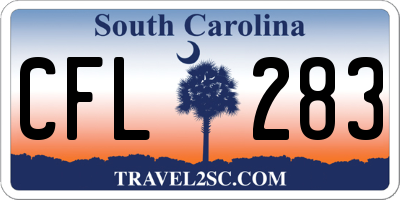 SC license plate CFL283