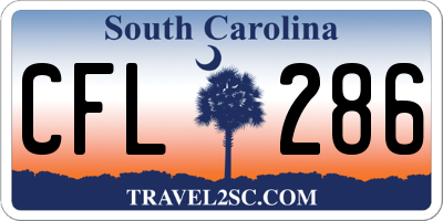 SC license plate CFL286