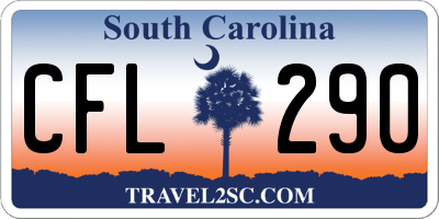 SC license plate CFL290