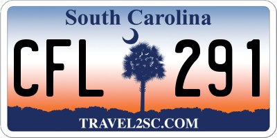SC license plate CFL291