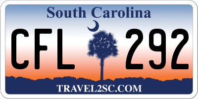 SC license plate CFL292