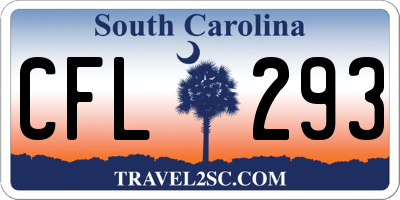 SC license plate CFL293