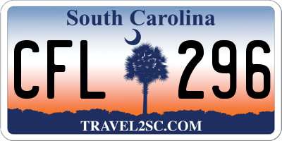 SC license plate CFL296