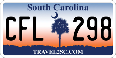 SC license plate CFL298