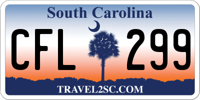 SC license plate CFL299