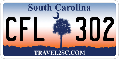 SC license plate CFL302