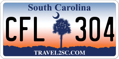 SC license plate CFL304