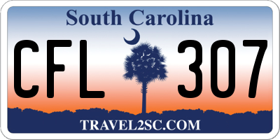 SC license plate CFL307