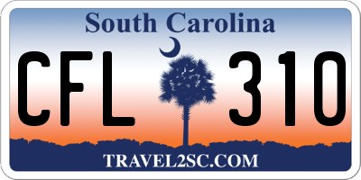 SC license plate CFL310