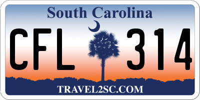 SC license plate CFL314