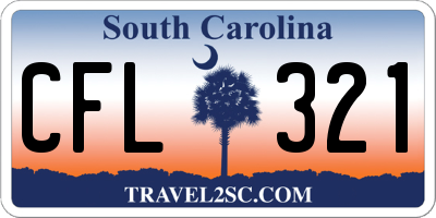SC license plate CFL321
