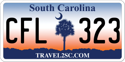 SC license plate CFL323
