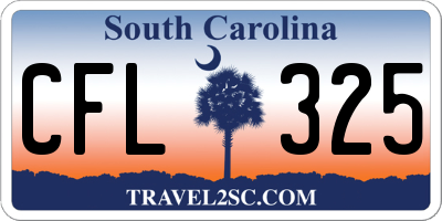 SC license plate CFL325