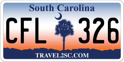 SC license plate CFL326