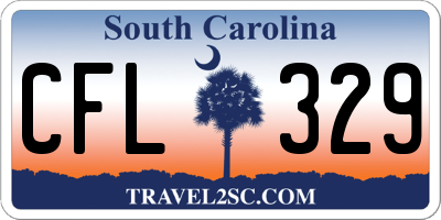 SC license plate CFL329