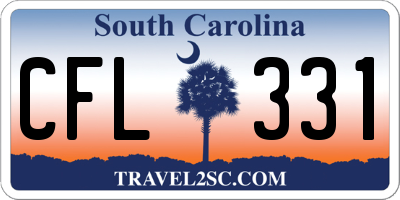 SC license plate CFL331