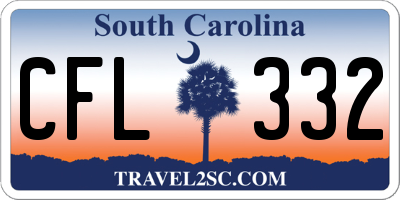 SC license plate CFL332