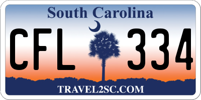 SC license plate CFL334