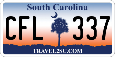 SC license plate CFL337
