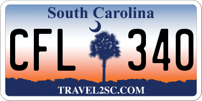 SC license plate CFL340