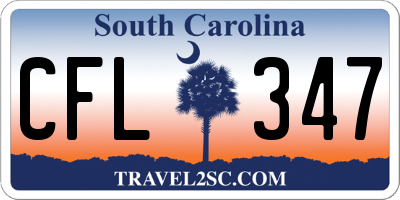 SC license plate CFL347