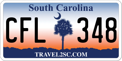 SC license plate CFL348