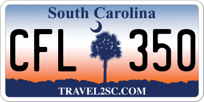 SC license plate CFL350